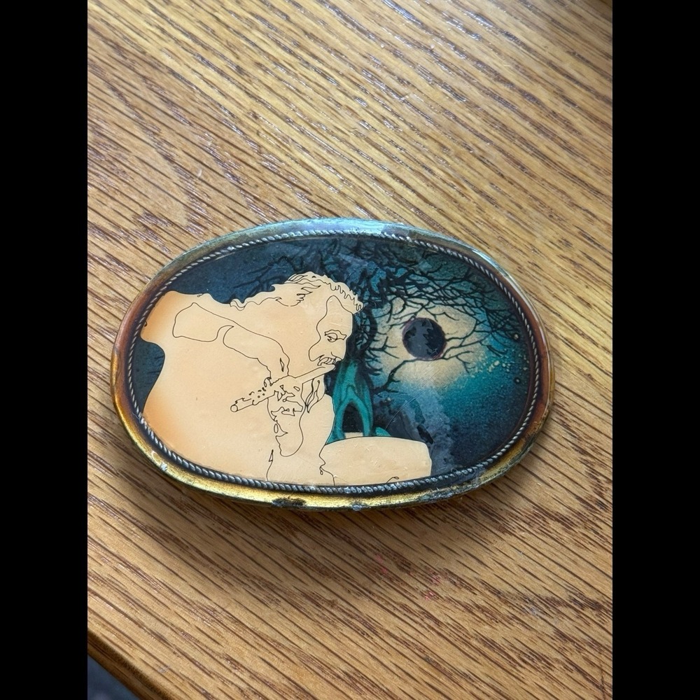 Jethro Tull Vintage 1976 Pacifica Enameled Belt Buckle